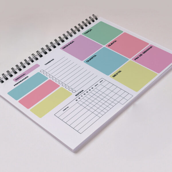 Planner Planejamento Semanal Tarefas Permanentes