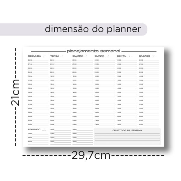 Planner Semanal Elegante de Mesa Blocado com 50 Folhas - (29,7cm x 21cm) - Imagem 5