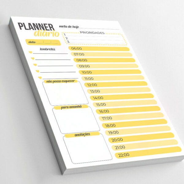 Planner Diário - Pronta Entrega - 50 Folhas - 15x21cm (Folhas Destacáveis) - Imagem 2