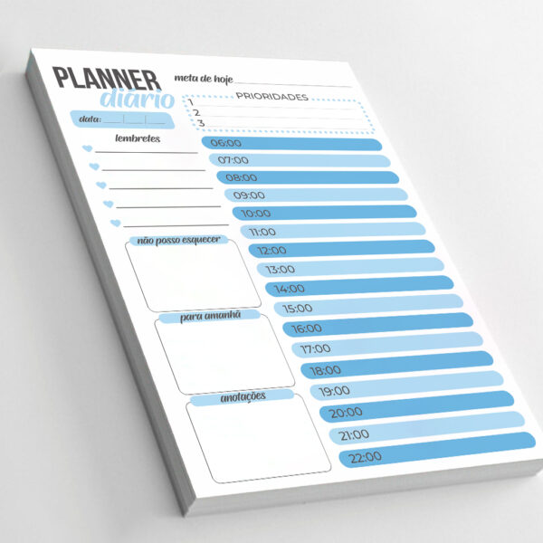 Planner Diário - Pronta Entrega - 50 Folhas - 15x21cm (Folhas Destacáveis) - Imagem 3