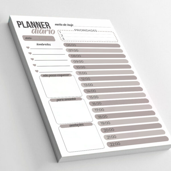 Planner Diário - Pronta Entrega - 50 Folhas - 15x21cm (Folhas Destacáveis) - Imagem 5