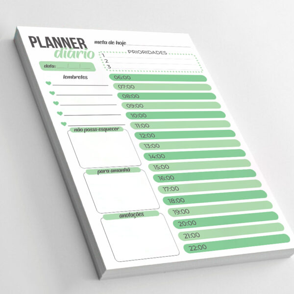 Planner Diário - Pronta Entrega - 50 Folhas - 15x21cm (Folhas Destacáveis) - Imagem 8